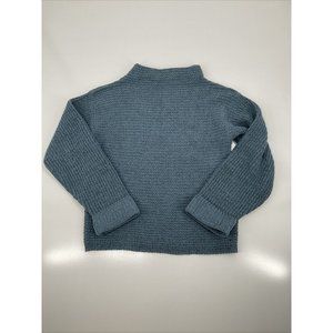 Vintage Whitefish Bay Sweater Blue Cable Knit Cuffed Sleeves Soft Women’s Small